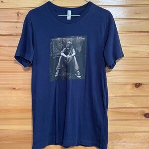 Bella Canvas Kurt Cobain Dark Blue Graphic Tee Medium